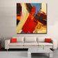 Hand Painting Oil Canvas Original Oil Painting Modern Paintings Large Red Painting Original Artwork Yellow Painting Modern Painting | The road of life