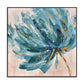 Large Acrylic Abstract Painting Beige Wall Art Black Abstract Art Blue Painting | Flowers stirred by the breeze