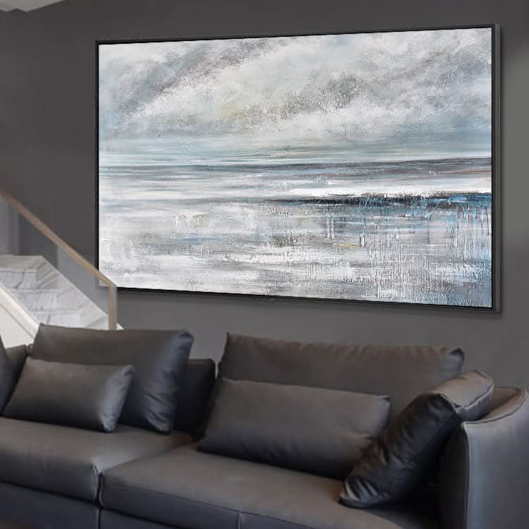 Confusion du temps et de l'espace - Peinture acrylique sur toile moderne faite à la main 