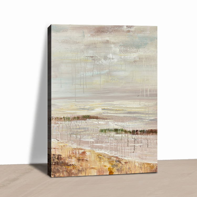 Meandering River - Handmade Original Painting in Oil on Canvas Modern Abstract Wall Art