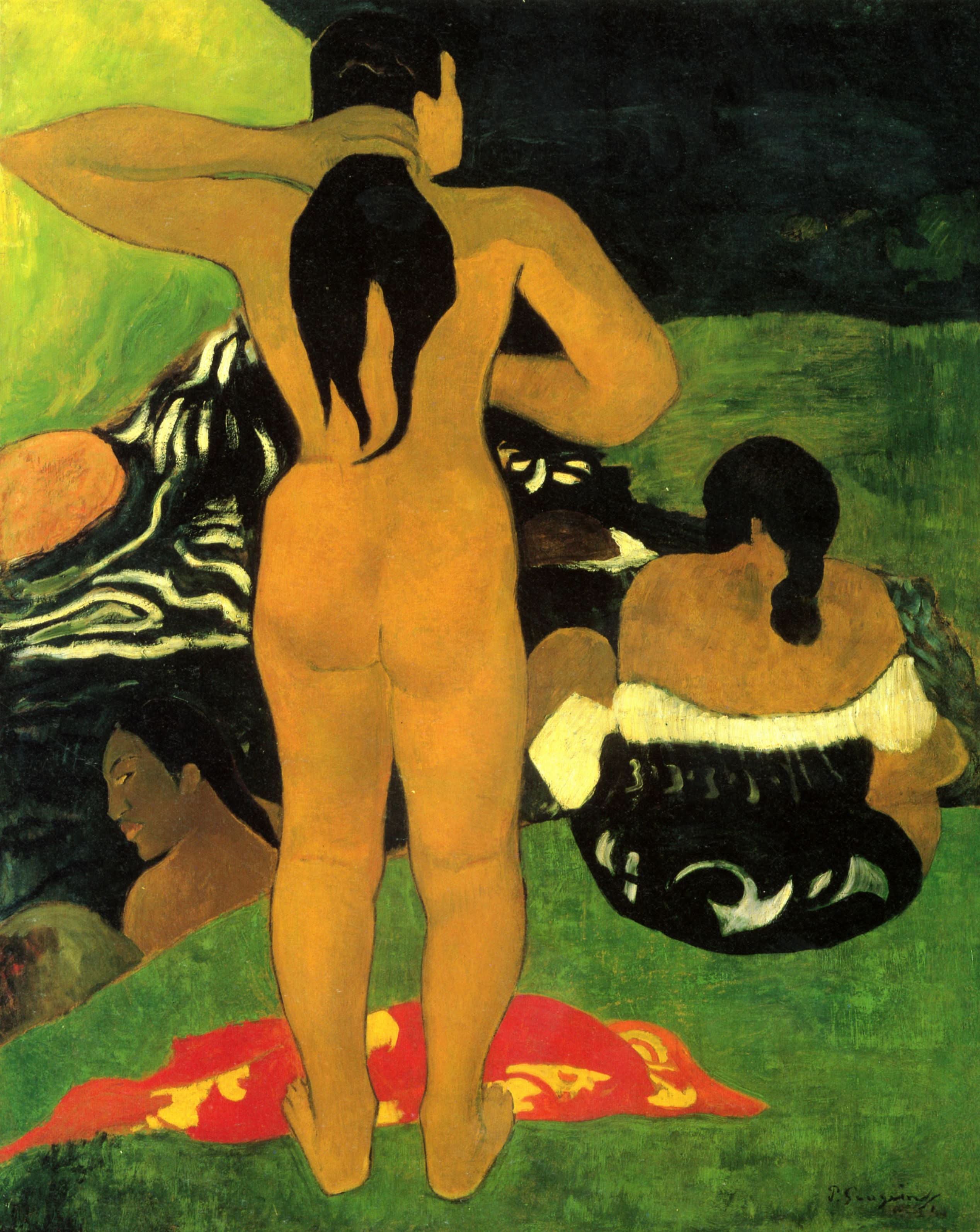 Femmes tahitiennes au bain